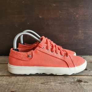 Merrell Around Town City Canvas Sneakers Hot Coral Shoes Lace Up Women's Size 6